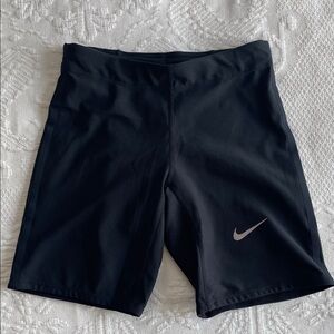 Men’s Nike Black Running Shorts with Silver Swoosh
